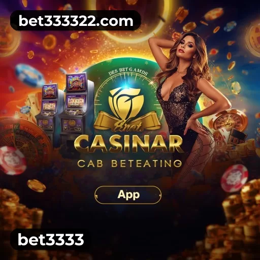 Tela de boas-vindas e lobby de jogos do aplicativo bet3333